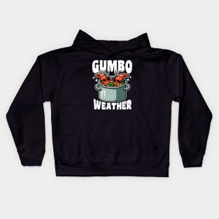 Gumbo Weather Cool Crawfish Kids Hoodie